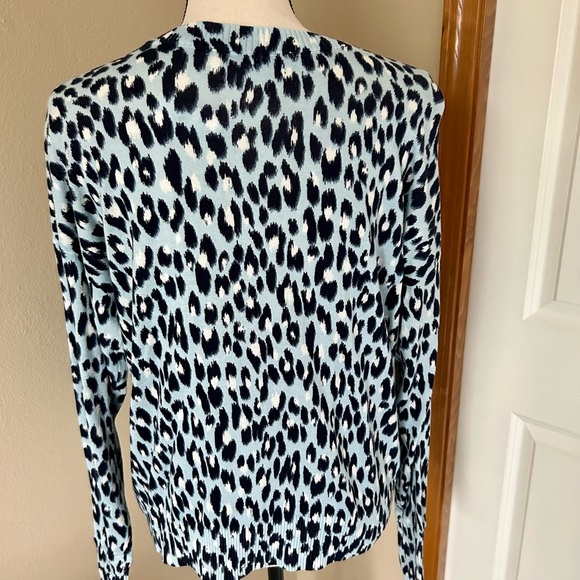 Loft Lightweight Leopard Cardigan, Size S - Picture 4 of 5